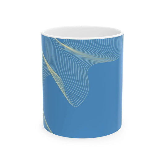 Blue Lines Ceramic Mug Printify